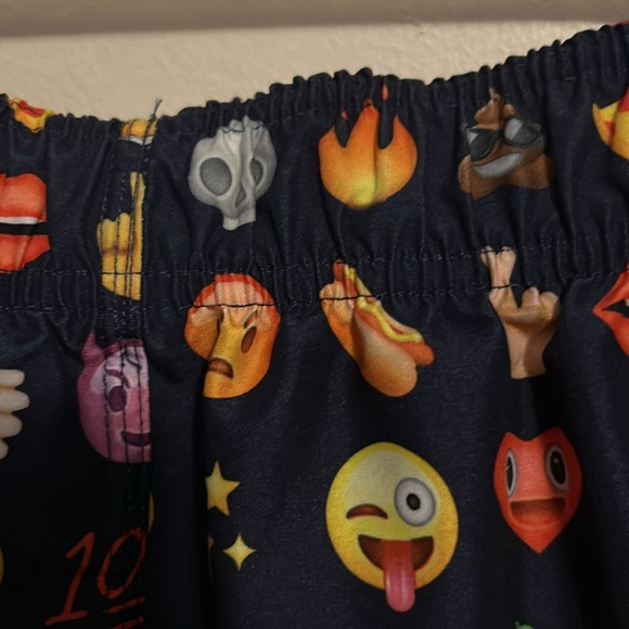 Broken Threads XL Black Emoji Swim Trunks - Picture 9 of 13